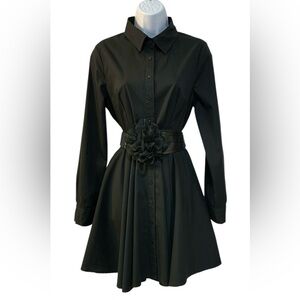 Fashion Nova Women’s Black Pleated Swing Dress